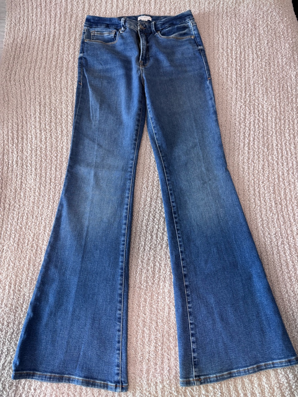 Good American Dark Blue Flare Jeans